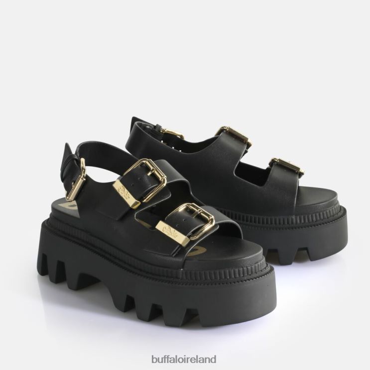 Black Buffalo Flora On Platform Sandals vegan |Sandals F06ZHH106 - Image 4