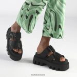 Black Buffalo Flora Slide Platform Sandals vegan |Slides F06ZHH565 - Image 2