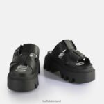 Black Buffalo Flora Slide Platform Sandals vegan |Slides F06ZHH565 - Image 4