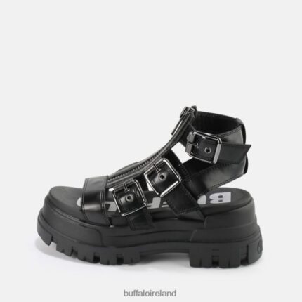 Black Buffalo GLD ZIP platform sandals vegan |Sandals F06ZHH406