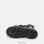 Black Buffalo GLD ZIP platform sandals vegan |Sandals F06ZHH406 - Image 6