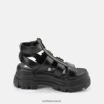 Black Buffalo GLD ZIP platform sandals vegan |Sandals F06ZHH406 - Image 7