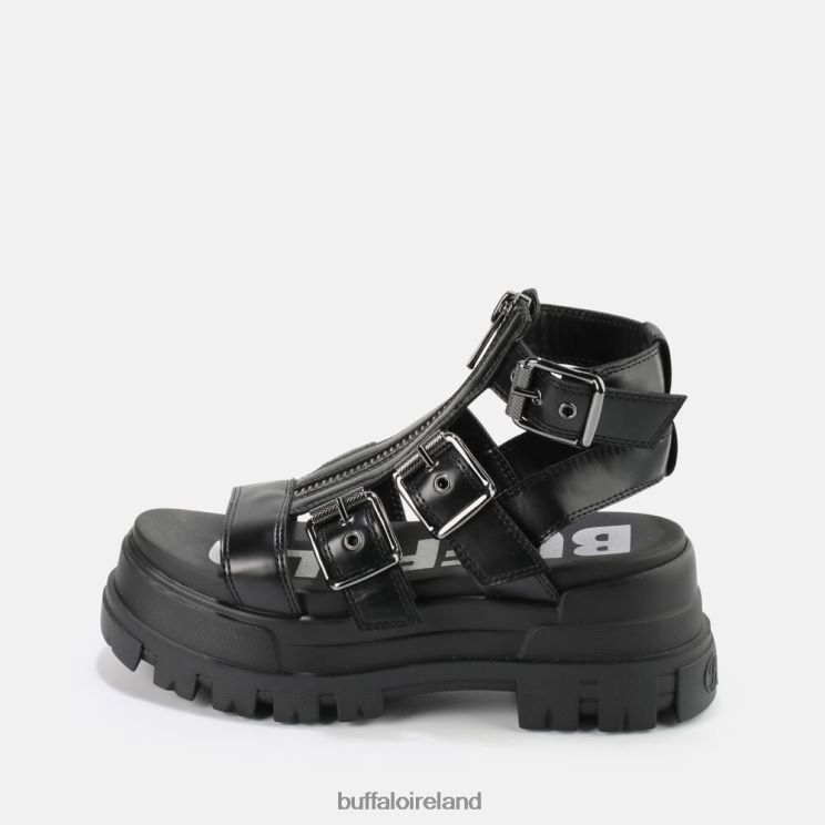 black_buffalo_gld_zip_platform_sandals_vegan_sandals_f06zhh406.jpg Black Buffalo GLD ZIP platform sandals vegan |Sandals F06ZHH406 - Image 1