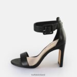 Black Buffalo Jean Ankle Heeled Sandals vegan |Sandals F06ZHH413