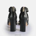 Black Buffalo Jean Flow Heeled Sandals vegan |Sandals F06ZHH192 - Image 5