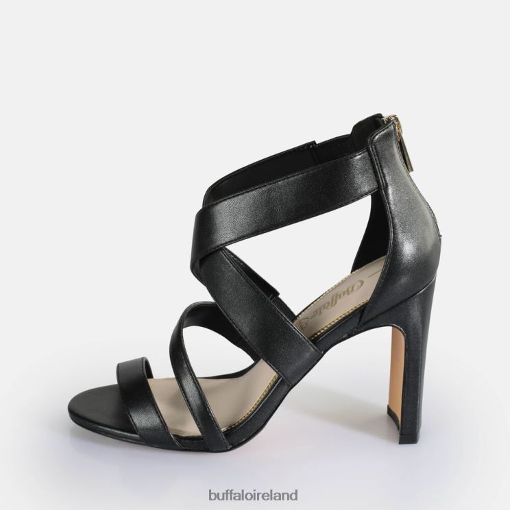 black_buffalo_jean_flow_heeled_sandals_vegan_sandals_f06zhh192.jpg Black Buffalo Jean Flow Heeled Sandals vegan |Sandals F06ZHH192 - Image 1