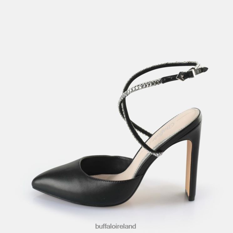 black_buffalo_jolie_queen_heeled_sandals_vegan_sandals_f06zhh328.jpg Black Buffalo Jolie Queen Heeled Sandals vegan |Sandals F06ZHH328 - Image 1