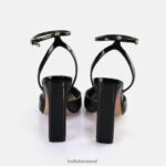 Black Buffalo Jolie Vamp Heeled Sandals vegan |Sandals F06ZHH331 - Image 2