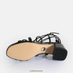 Black Buffalo Lilly Cage Heeled Sandals vegan |Sandals F06ZHH288 - Image 7