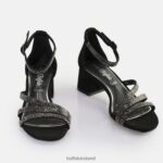 Black Buffalo Lilly Glam heeled sandal vegan |Sandals F06ZHH26 - Image 3