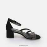 Black Buffalo Lilly Glam heeled sandal vegan |Sandals F06ZHH26 - Image 5