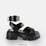 Black Buffalo Lion Choker Platform Sandals vegan |Sandals F06ZHH181 - Image 6