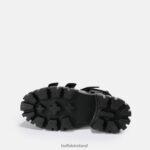 Black Buffalo Lion Hard platform sandal vegan |Sandals F06ZHH721 - Image 6