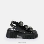 Black Buffalo Lion Hard platform sandal vegan |Sandals F06ZHH721 - Image 7