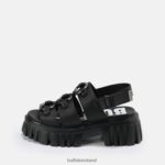 Black Buffalo Lion Pierce platform sandal vegan |Sandals F06ZHH870