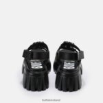 Black Buffalo Lion Pierce platform sandal vegan |Sandals F06ZHH870 - Image 5