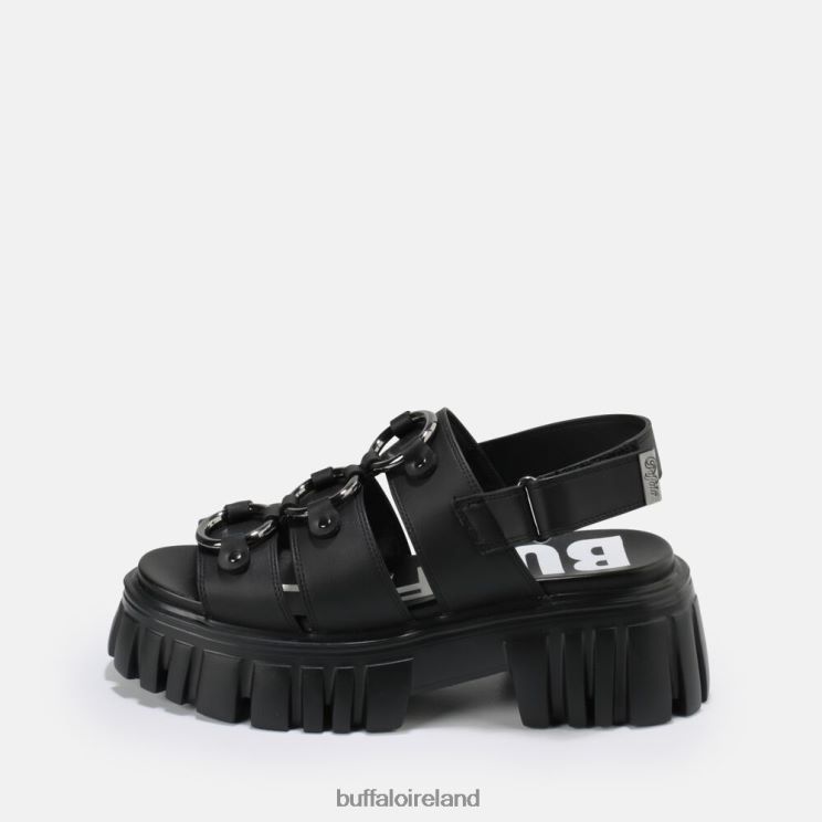 black_buffalo_lion_pierce_platform_sandal_vegan_sandals_f06zhh870.jpg Black Buffalo Lion Pierce platform sandal vegan |Sandals F06ZHH870 - Image 1