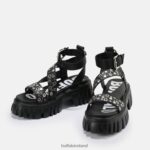 Black Buffalo Lion Riv platform sandal vegan |Sandals F06ZHH871 - Image 4