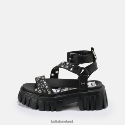 Black Buffalo Lion Riv platform sandal vegan |Sandals F06ZHH871