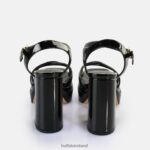 Black Buffalo May Donna Heeled Sandals vegan |Sandals F06ZHH251 - Image 5