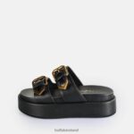 Black Buffalo Noa Ari Platform Sandals vegan |Slides F06ZHH18 - Image 2