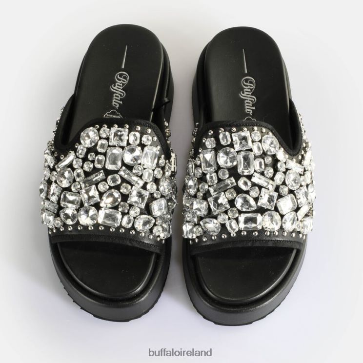 Black Buffalo Noa Glam Slide Platform Sandals vegan |Slides F06ZHH60 - Image 3