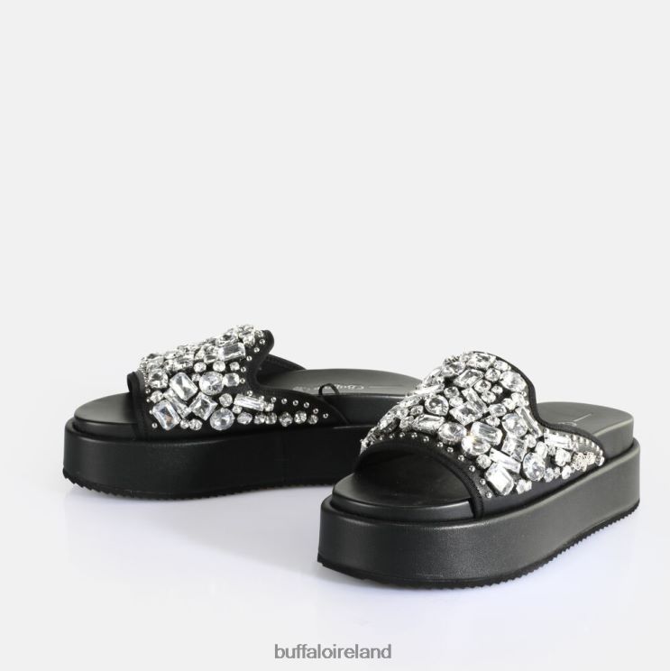Black Buffalo Noa Glam Slide Platform Sandals vegan |Slides F06ZHH60 - Image 4