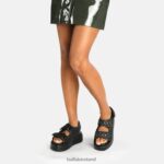 Black Buffalo Noa Quilt platform sandals vegan |Sandals F06ZHH786 - Image 2