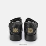 Black Buffalo Noa Quilt platform sandals vegan |Sandals F06ZHH786 - Image 5