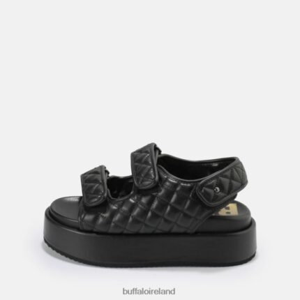 Black Buffalo Noa Quilt platform sandals vegan |Sandals F06ZHH786