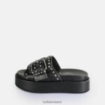 Black Buffalo Noa Rock Slide Platform Sandals vegan |Slides F06ZHH156