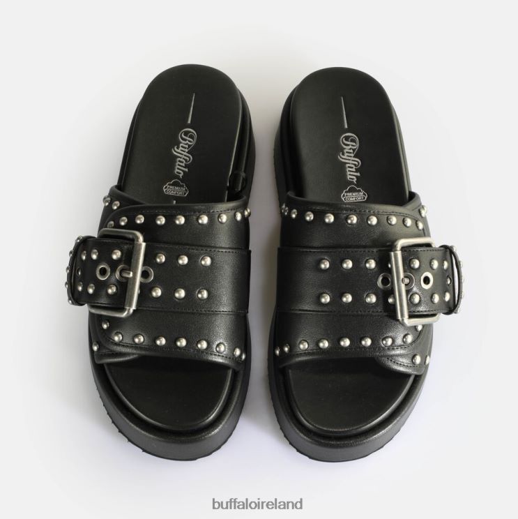 Black Buffalo Noa Rock Slide Platform Sandals vegan |Slides F06ZHH156 - Image 3