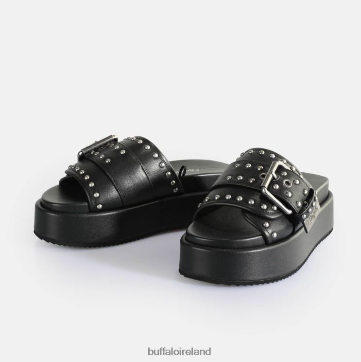 Black Buffalo Noa Rock Slide Platform Sandals vegan |Slides F06ZHH156 - Image 4