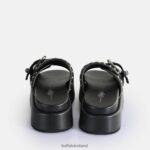 Black Buffalo Noa Rock Slide Platform Sandals vegan |Slides F06ZHH156 - Image 5