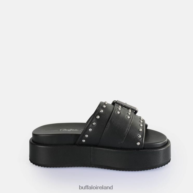 Black Buffalo Noa Rock Slide Platform Sandals vegan |Slides F06ZHH156 - Image 6