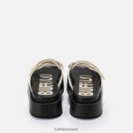 Black Buffalo Noa Scandi vegan sandal |Slides F06ZHH921 - Image 5