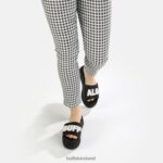 Black Buffalo Paired Sld Sandal vegan |Slides F06ZHH872 - Image 2