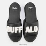 Black Buffalo Paired Sld Sandal vegan |Slides F06ZHH872 - Image 3
