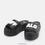 Black Buffalo Paired Sld Sandal vegan |Slides F06ZHH872 - Image 4