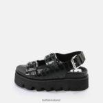 Black Buffalo Perry On platform sandals vegan |Sandals F06ZHH850