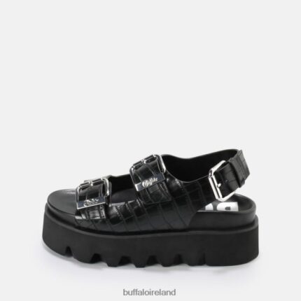 Black Buffalo Perry On platform sandals vegan |Sandals F06ZHH850