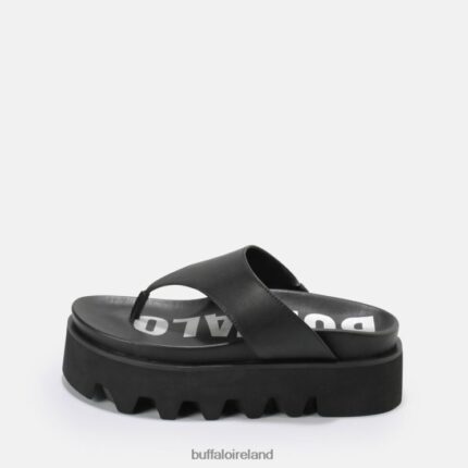 Black Buffalo Perry Thong platform sandals vegan |Slides F06ZHH897