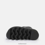Black Buffalo Perry Thong platform sandals vegan |Slides F06ZHH897 - Image 6
