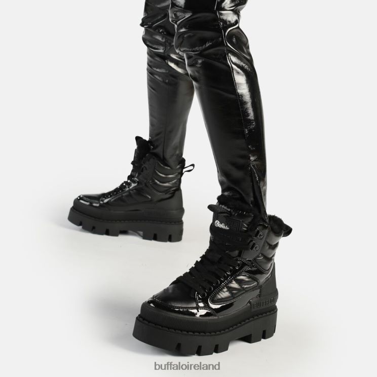 Black Buffalo Raven Snow Laceup Mid Ankle-Boot vegan |Boots F06ZHH304 - Image 2