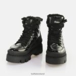 Black Buffalo Raven Snow Laceup Mid Ankle-Boot vegan |Boots F06ZHH304 - Image 4
