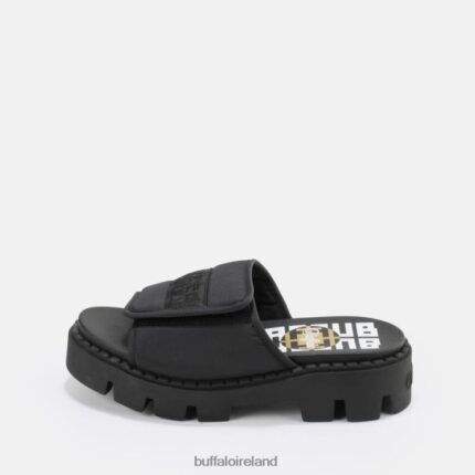 Black Buffalo Raven TEC-SLD Sandal vegan |Slides F06ZHH729