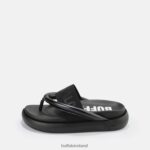 Black Buffalo Rey Flip platform sandals vegan |Slides F06ZHH722