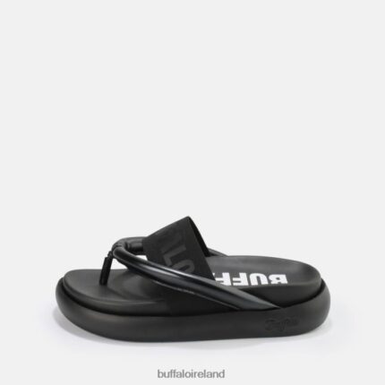 Black Buffalo Rey Flip platform sandals vegan |Slides F06ZHH722