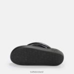 Black Buffalo Rey Flip platform sandals vegan |Slides F06ZHH722 - Image 6