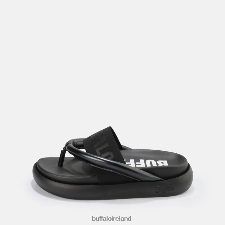 black_buffalo_rey_flip_platform_sandals_vegan_slides_f06zhh722.jpg Black Buffalo Rey Flip platform sandals vegan |Slides F06ZHH722 - Image 1